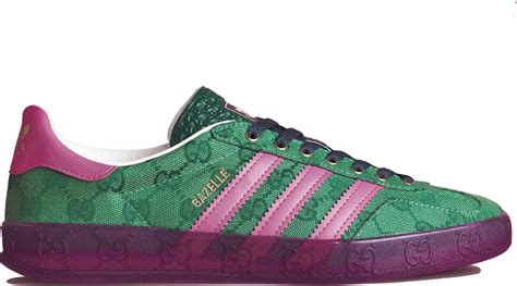 adidas gazelle gucci verte|Adidas x Gucci gazelle sneakers.